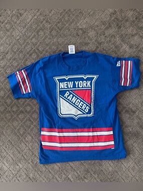 Men’s New York Rangers NHL Hockey Logo T-shirt size L pro player